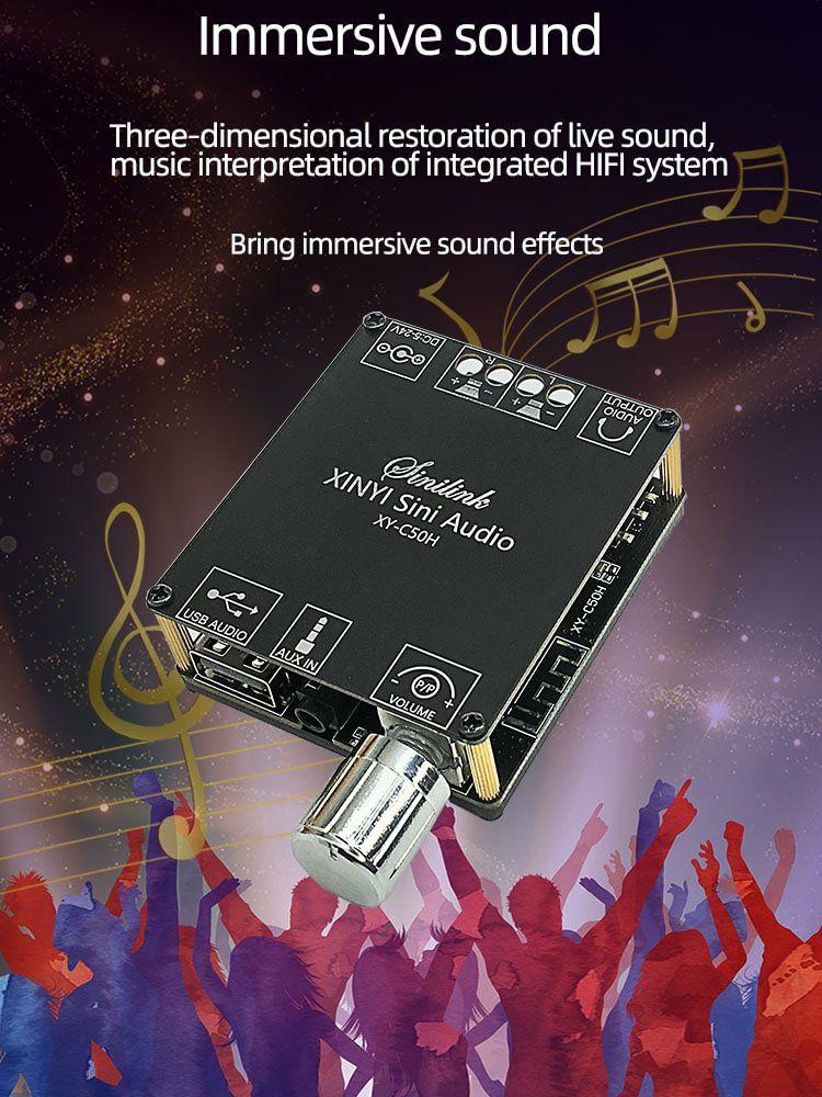 Audio Amplifier |   XY-C50H 50Wx2 APP Control HiFi Wireless Audio Digital Power Amplifier Board Audio & Video Audio Amplifier