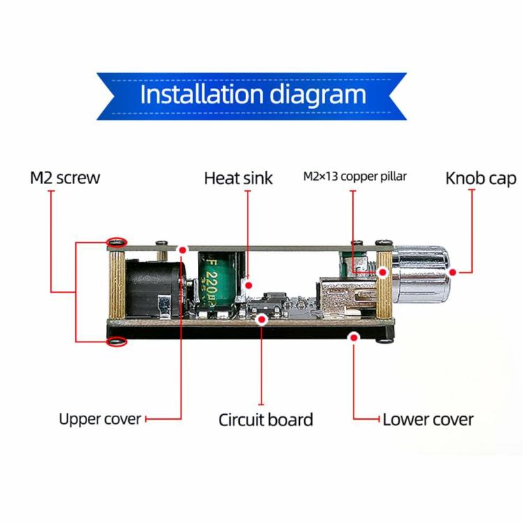 Audio Amplifier |   XY-C50L 50Wx2 Digital Amplifier APP Control Bluetooth-Compatible Module Set Audio & Video Audio Amplifier