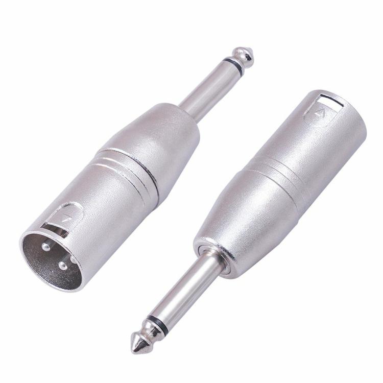 Earphone & Headphone |   1/2 Pcs 1/4in TS to Male XLR Adapter 6.35mm Mono Plug To 3Pin XLR Male Converter Audio & Video Earphone & Headphone