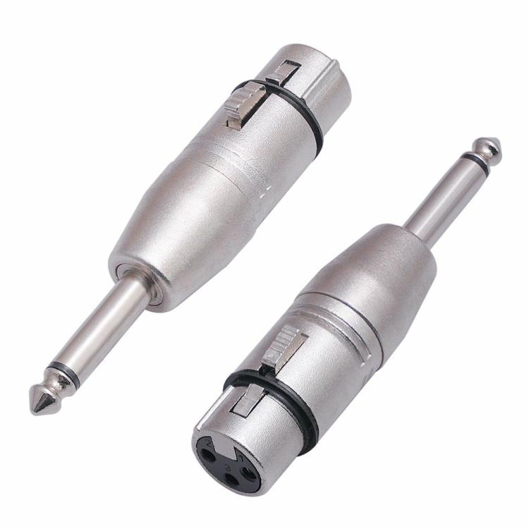 Earphone & Headphone |   1/2 Pcs 6.35mm To XLR Adapter 1/4 Inch TS Mono Male Plug to XLR Female Adapter Audio & Video Earphone & Headphone