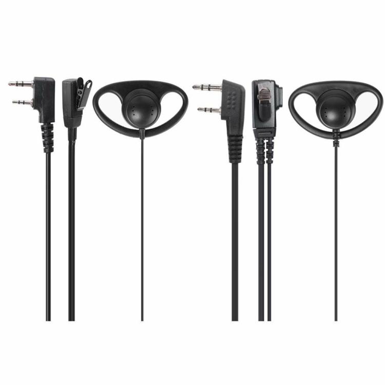 Earphone & Headphone |   2 Pin D-Shape Earpiece w/ PTT Mic for Kenwood Walkie-talkie Radio Audio & Video Earphone & Headphone