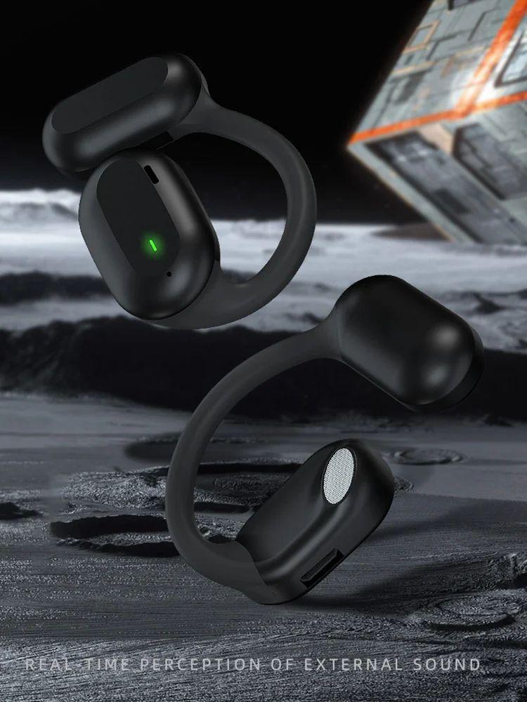 Earphone & Headphone |   Open Ear Bone Conduction Wireless Earphone Bluetooth-Compatible Sport Earphone Audio & Video Black/Orange/White