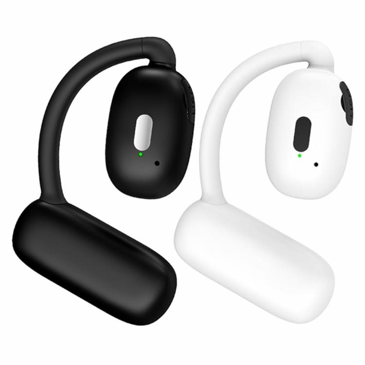 Earphone & Headphone |   OWS Bluetooth-Compatible 5.4 Wireless Single Ear Headphone Ear-hook Earbuds Audio & Video Black/White