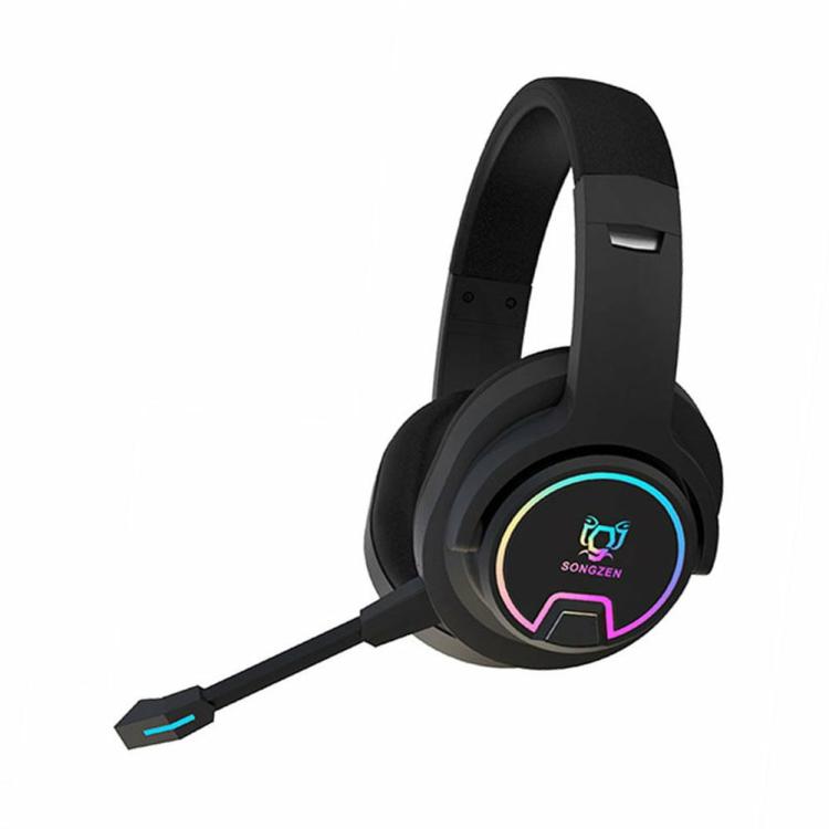 Earphone & Headphone |   RGB LED Bluetooth-compatible 5.0 Over Ear Wireless Game Headset for Computer PC Audio & Video Earphone & Headphone