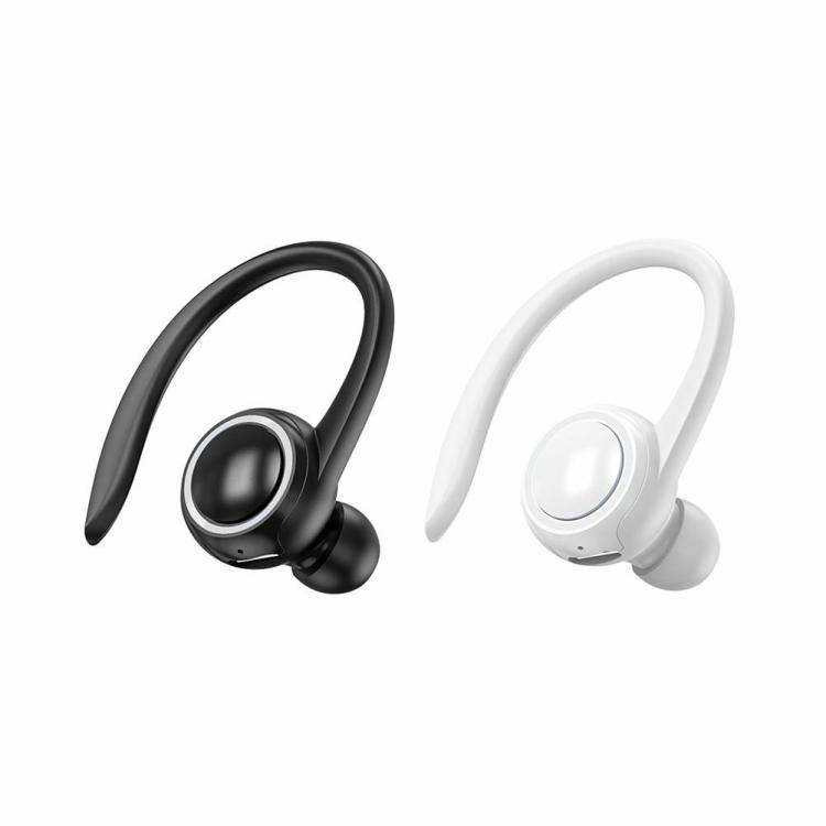 Earphone & Headphone |   Wireless Ear Hook Earphone Bluetooth-Compatible 5.2 Sports Gaming Earbuds Audio & Video Black/White