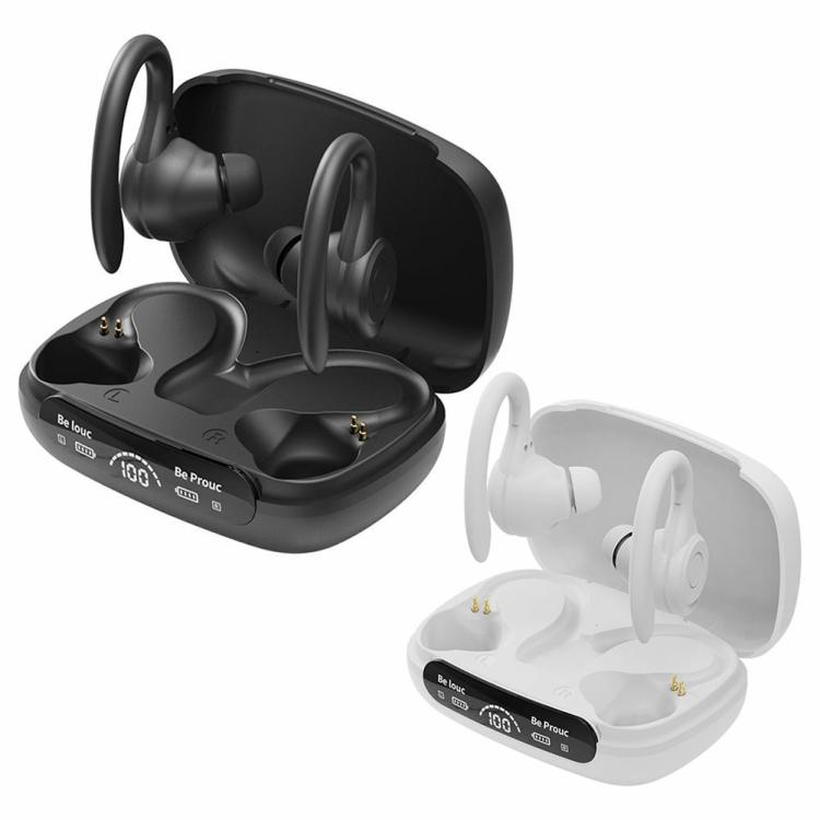 Earphone & Headphone |   Wireless Headset Ear Hook Bluetooth-Compatible5.3 Sports Running Music Earbuds Audio & Video Black