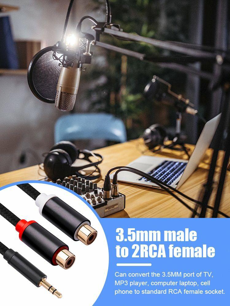 HDMI Adapter & HD Players |   0.3 Meter 3.5mm Male To 2 RCA Female Cable Flexible Stereo Audio Cable Y Adapter Audio & Video HDMI Adapter & HD Players