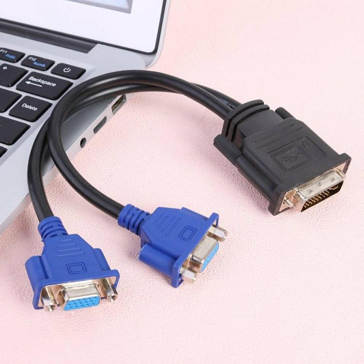 HDMI Adapter & HD Players |   DVI-I 24+5 Pins Male to Dual VGA Female Monitor Adapter Y-Splitter Cable Audio & Video HDMI Adapter & HD Players