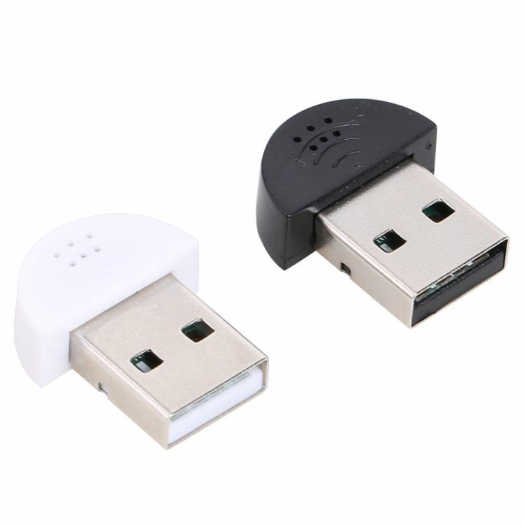 HDMI Adapter & HD Players |   Portable Mini USB Microphone MIC Audio Adapter Direct Connect for PC Audio & Video Black/White