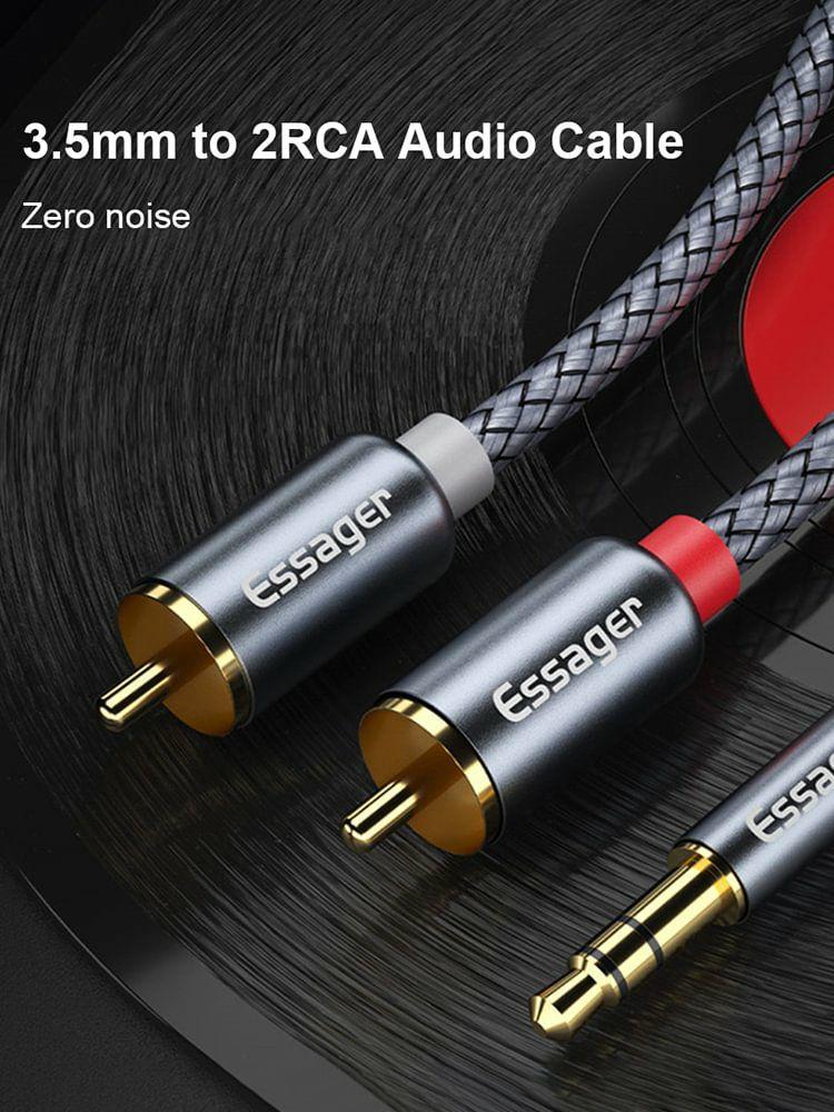 HDMI Adapter & HD Players |   RCA Aux Cable 3.5mm Jack to 2 RCA Audio Cable Y Splitter Adapter Audio & Video HDMI Adapter & HD Players