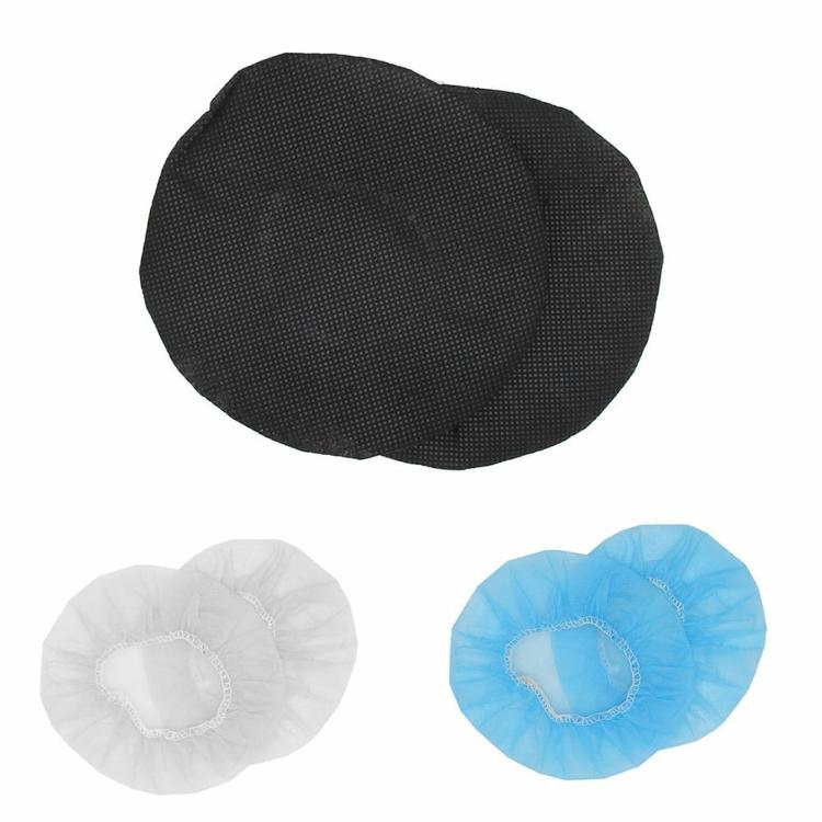 Headphone Accessories |   100pcs Disposable Headphone Covers Non-Woven Headset Stretch Sanitary Caps Audio & Video Black/White