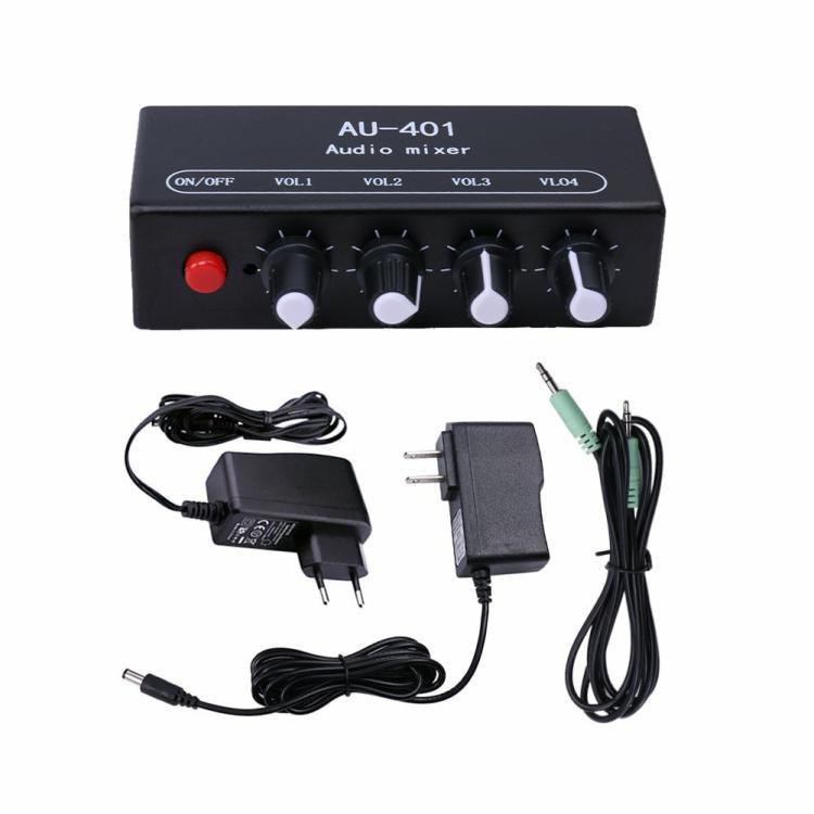 Headphone Accessories |   4 Channels Audio Amp 3.5mm AUX DC 5V-12V 4 In 1 Out Stereo Headphone Amplifier Audio & Video Headphone Accessories