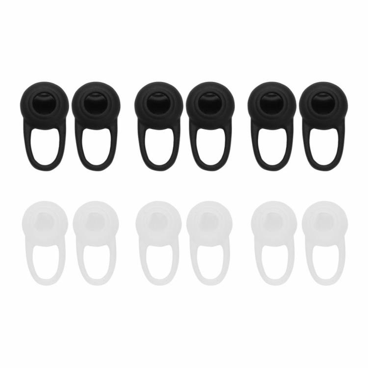 Headphone Accessories |   6pcs In Ear Earphone Silicone Earbuds Tips Elastic Ear Sleeve Cover Replace Audio & Video Black/White