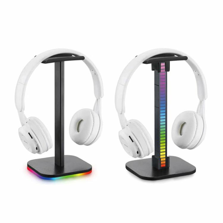 Headphone Accessories |   RGB Gaming Headphone Stand Desk Display Holder LED Base/USB Pickup Light Audio & Video Headphone Accessories