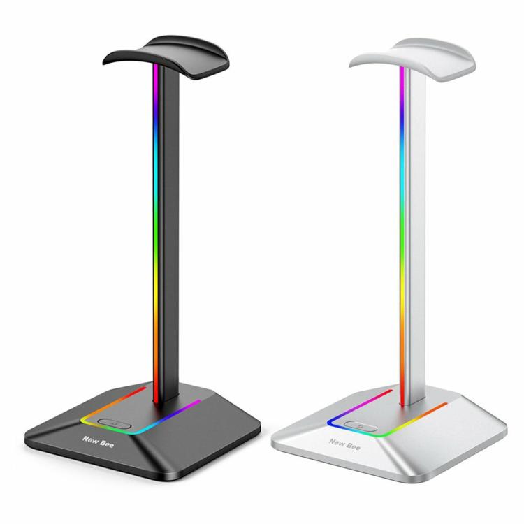 Headphone Accessories |   RGB Headset Display Stand USB2.0 Type-C2.0 Non-slip Base for Universal Headphone Audio & Video Black/Silver