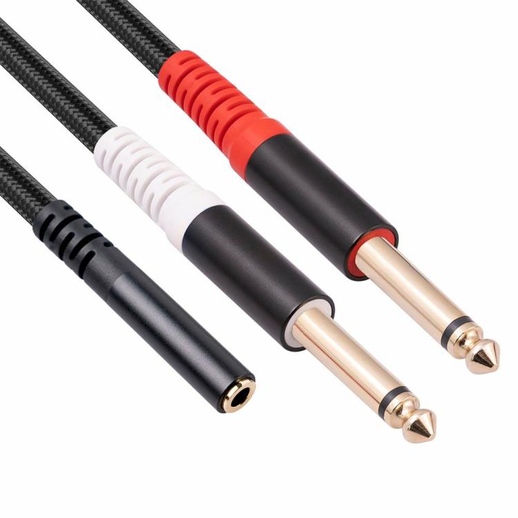 Mixer |   3.5mm Female To 6.35mm Male Audio Splitter Cable 0.3m for Mixers Speakers Audio & Video Mixer