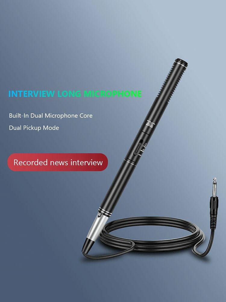 Morning light |   CF-01 Condenser Long Microphone Interview Recording Mic for DSLR Camera Audio & Video Morning light