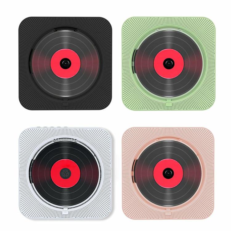 Music Player |   Wall Mounted Bluetooth-compatible Stereo Speaker Portable CD Multimedia Player Audio & Video Black/White/Green/Pink