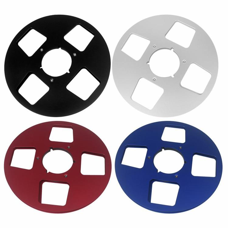 Others |   1/4 10.5 Inch Metal Tape Reel 4 Holes Takeup Reel for Reel To Reel Tape Recorder Audio & Video Black/Silver/Red/Blue