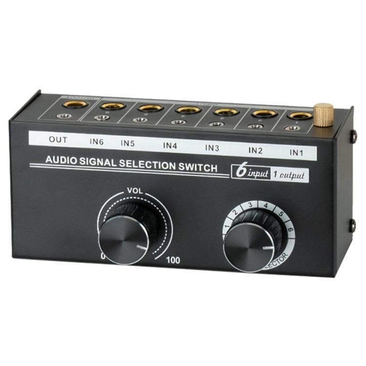 Others |   6 In 1 Out Audio Switcher 3.5 6.5mm L R Stereo Sound Channel with Volume Control Audio & Video Others