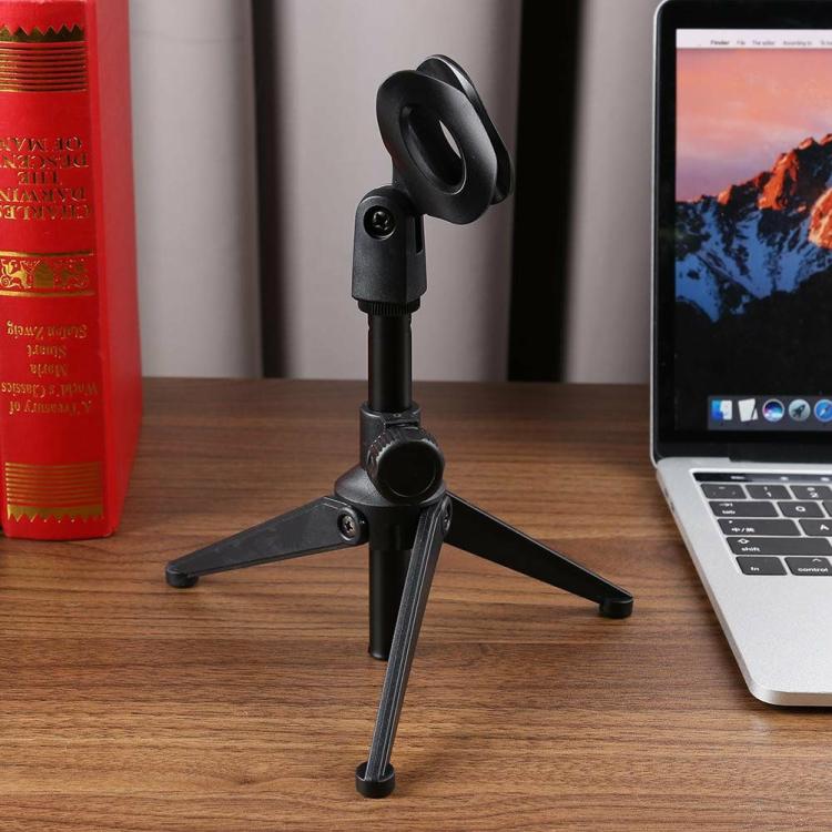 Others |   Desk Capacitive Microphone Stand Universal Table Mic Tripod Adjustable with Clip Audio & Video Others