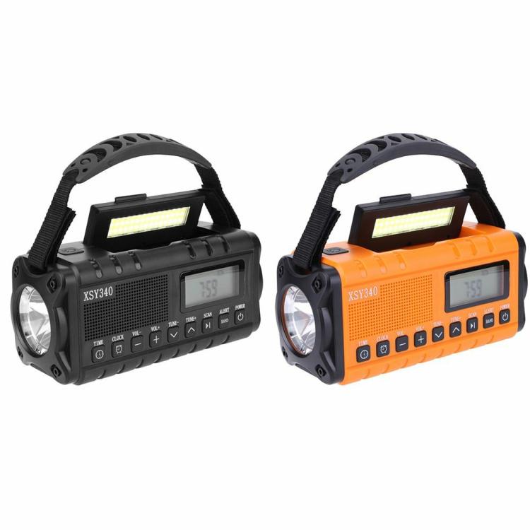 Speakers & Radio |   10000mAh Emergency Hand Crank Radio Solar AM FM NOAA Weather Radio Flashlight Audio & Video Black/Orange