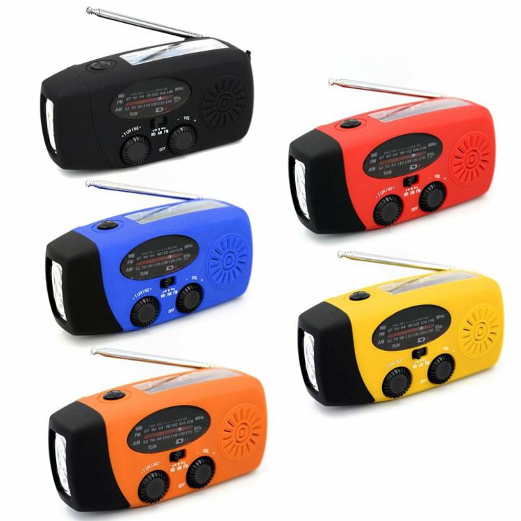 Speakers & Radio |   2000mAh Portable Hand Crank FM AM WB NOAA Radio Solar Radio LED Flashlight Audio & Video Black/Blue/Orange/Red