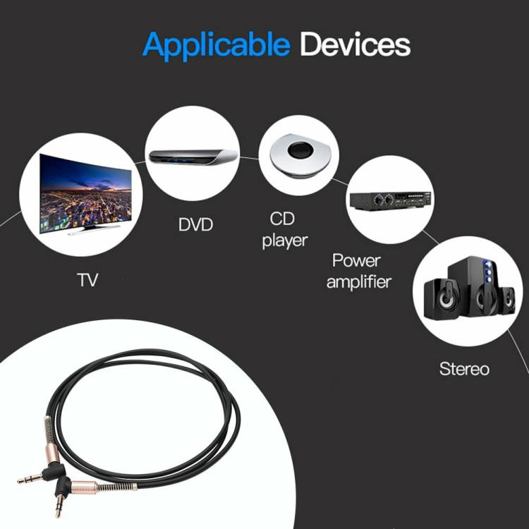 Speakers & Radio |   90 Degree 3.5mm Male to 3.5mm Male Jack Audio Adapter Connector Aux Cable Audio & Video Speakers & Radio