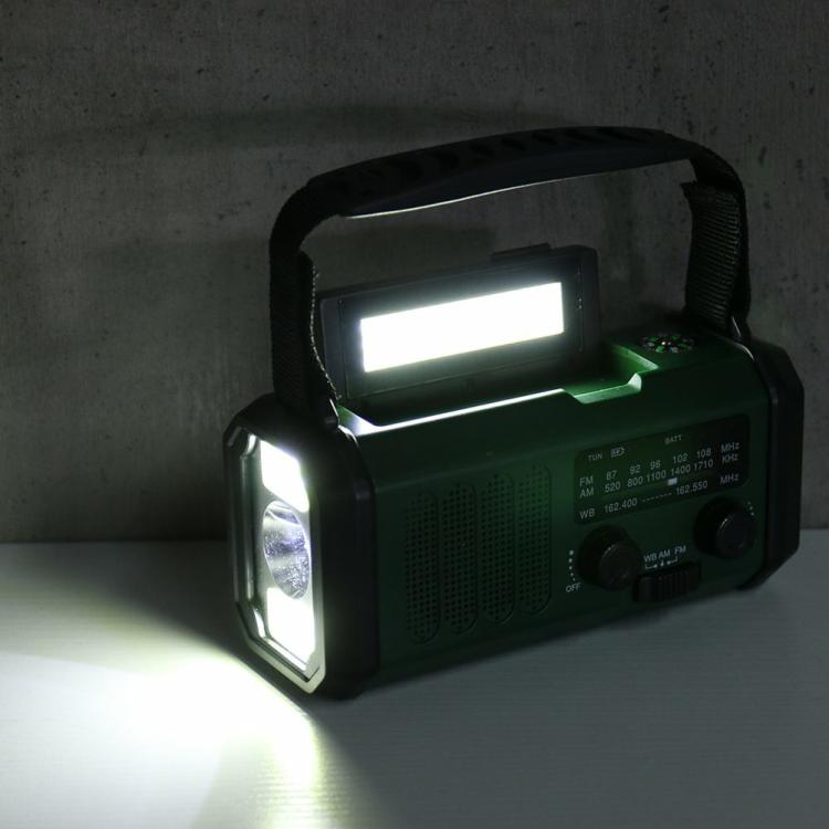 Speakers & Radio |   LED Emergency Power Bank AM/FM/WB SOS Alarm Hand Crank Solar Radio with Compass Audio & Video Speakers & Radio