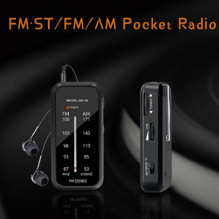 Speakers & Radio |   Pocket Radio Includes Headphones Portable Battery Operated Radio for Walking Audio & Video Speakers & Radio