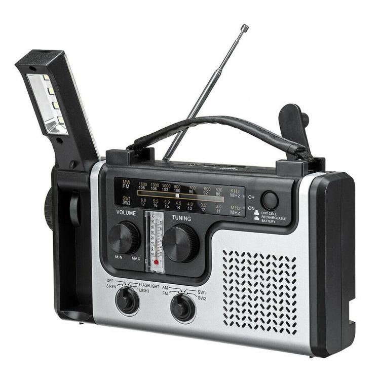 Speakers & Radio |   Portable Solar Powered Hand Crank Radio AM FM SW1 SW2 Multi-band Emergency Audio & Video Speakers & Radio