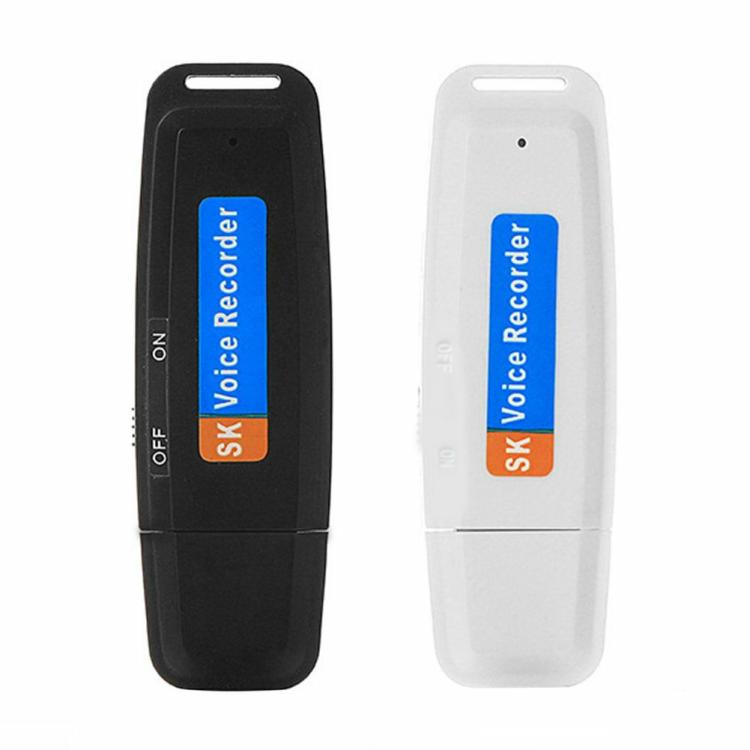 Speakers & Radio |   SK001 Portable U Disk TF Card USB Digital Audio Voice Recorder Flash Drive Audio & Video Black/White