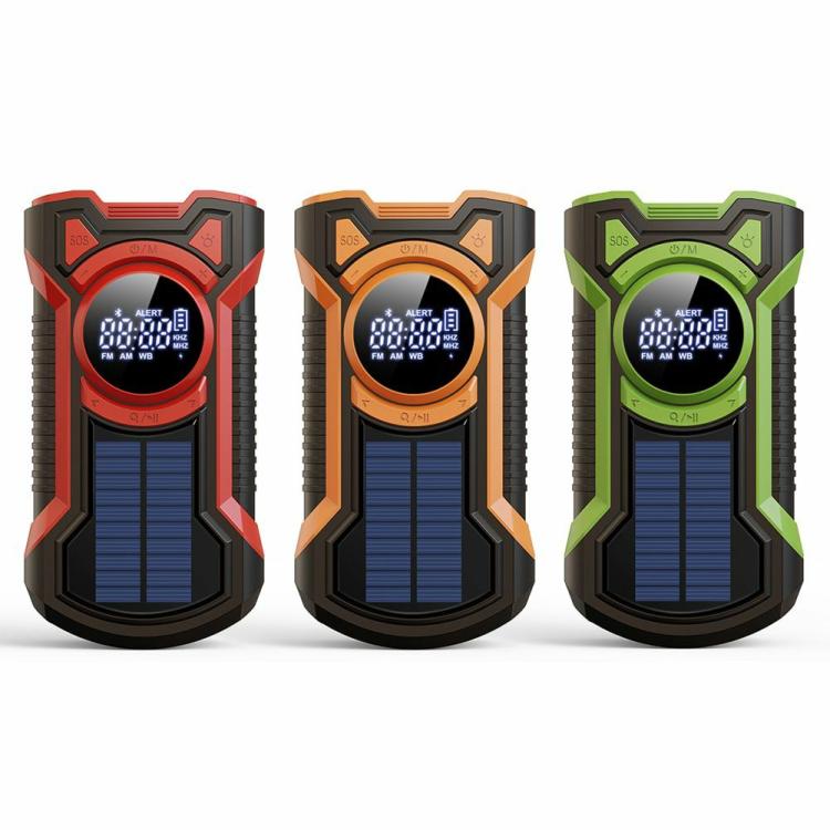 Speakers & Radio |   Solar Hand Crank AM/FM/NOAA Weather Radio 5000mAh Bluetooth-Compatible Speaker Audio & Video Green/Red