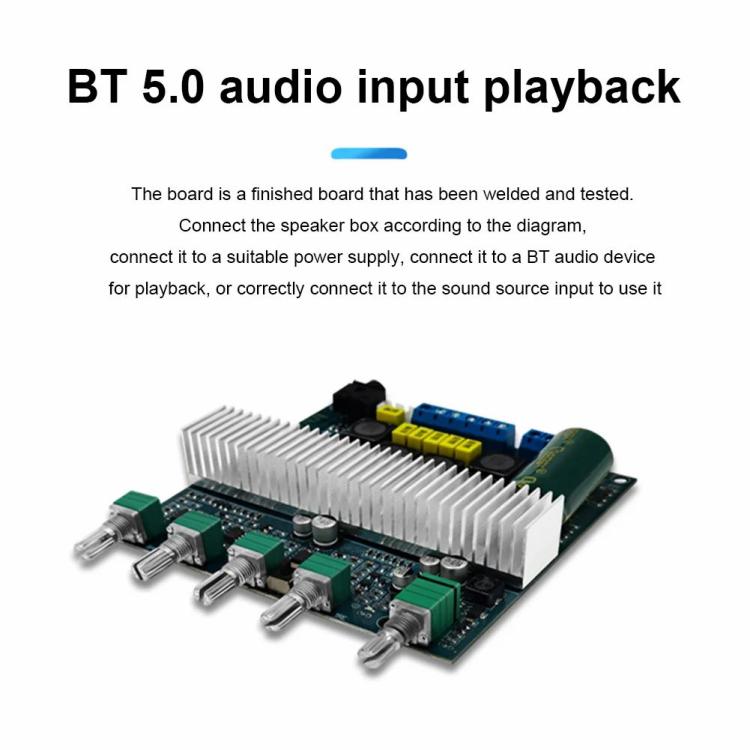 Speakers & Radio |   TPA3116 HiFi Amplificador Module 2x50W+100W 2.1 Channel 5.0 Bluetooth-Compatible Audio & Video Speakers & Radio