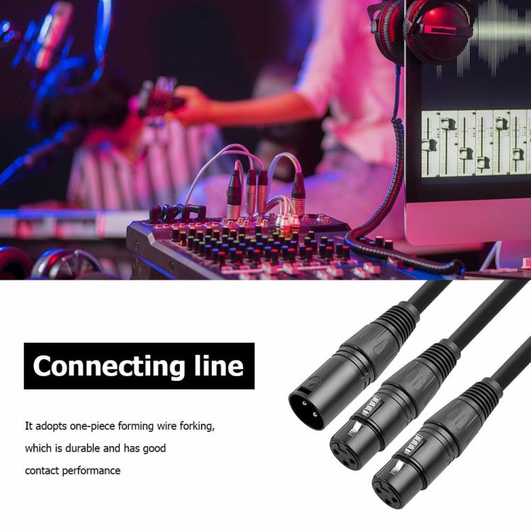 Wired Headset & Walkie Talkie |   50cm 3Pin XLR Splitter Male To 2 Female Cable 1 Male To 2 Female XLR Y Splitter Audio & Video Wired Headset & Walkie Talkie