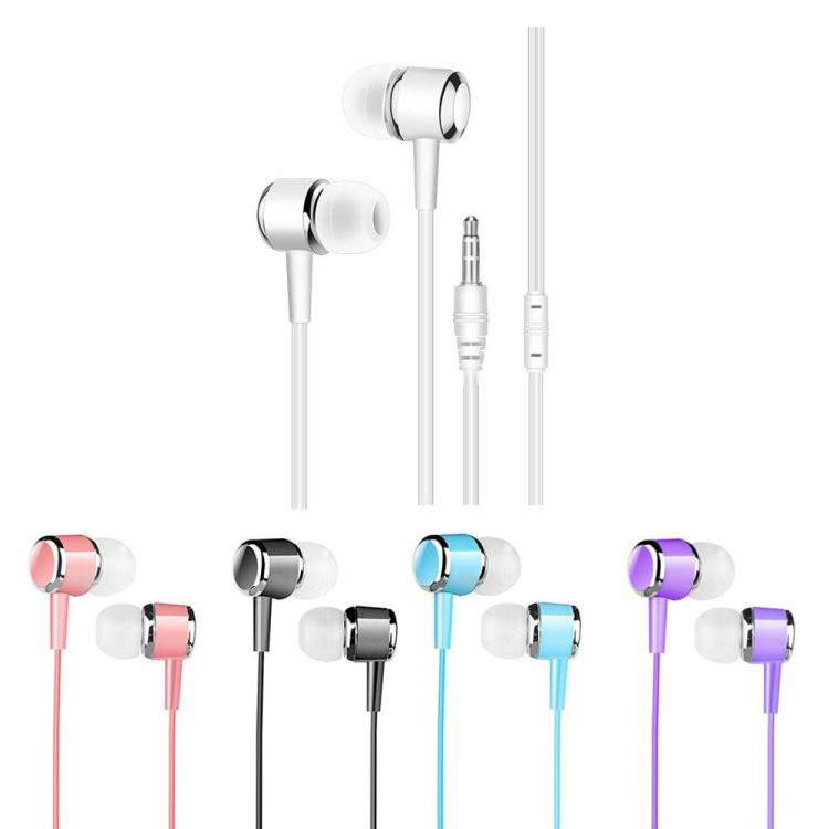 Wired Headset & Walkie Talkie |   In-Ear Earbuds 3.5mm Plug Wired Headsets for Mobile Phone PC Laptop Computer MP3 Audio & Video Blue/Purple/White/Pink/Black