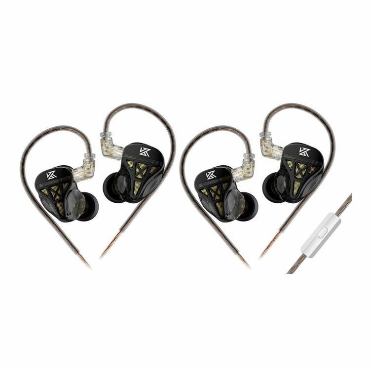 Wired Headset & Walkie Talkie |   KZ-DQS In Ear Wired Earphones Dynamic Professional HIFI Headset Noise Cancelling Audio & Video Wired Headset & Walkie Talkie