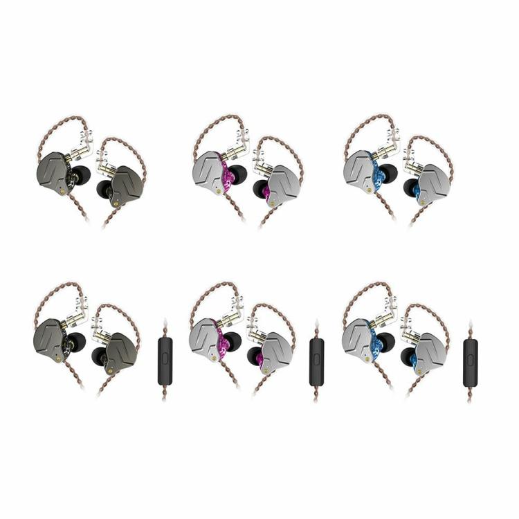 Wired Headset & Walkie Talkie |   ZSN Pro HIFI Bass Earbuds 1DD+1BA Hybrid Technology In Ear Monitor Headphones Audio & Video Grey/Purple/Blue