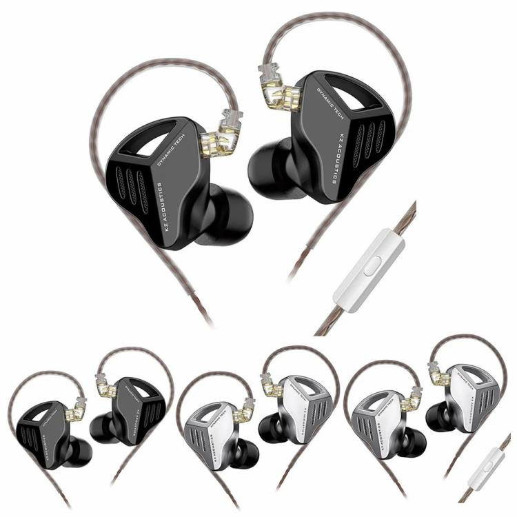 Wired Headset & Walkie Talkie |   ZVX Wired Earphones 2PIN In Ear Metal Headphones 3.5mm Plug for Stage Monitoring Audio & Video Black/Silver