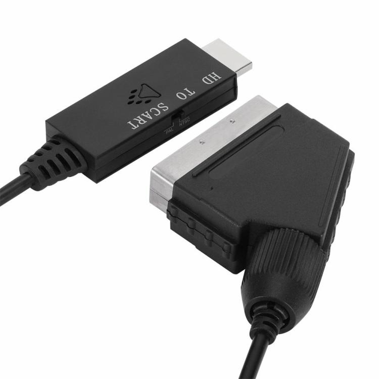 HDMI Adapter & HD Players |   Black Converter Cable Lightweight Converter Adapter for HDMI-Compatible To Scart Audio & Video HDMI Adapter & HD Players