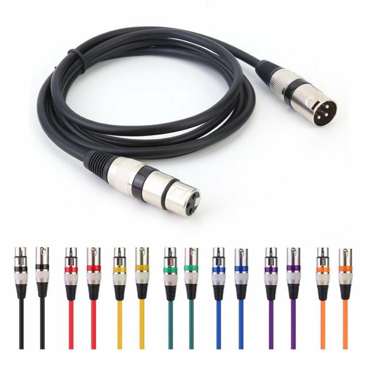 Wired Headset & Walkie Talkie |   5.9ft DMX Stage DJ Cable XLR 3Pin Male to Female Connector Wire Audio & Video Black/Red/Yellow/Green/Blue/Purple/Orange