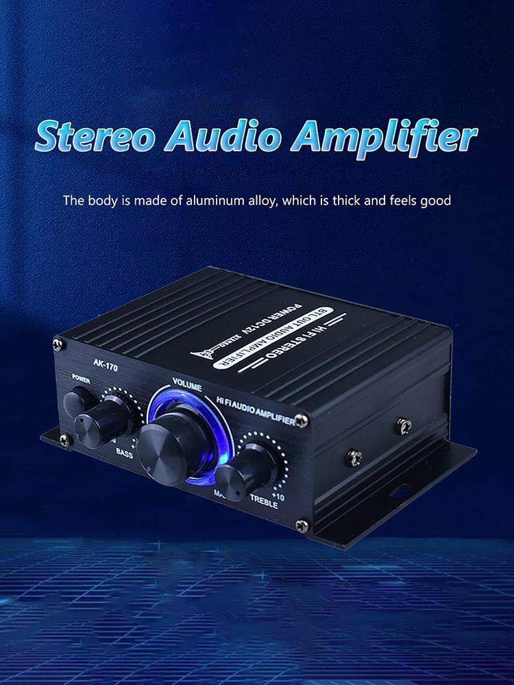 Audio Amplifier |   AK-170 Mini HiFi Stereo Audio Power Amplifier 200W+200W with RCA Input Audio & Video Audio Amplifier