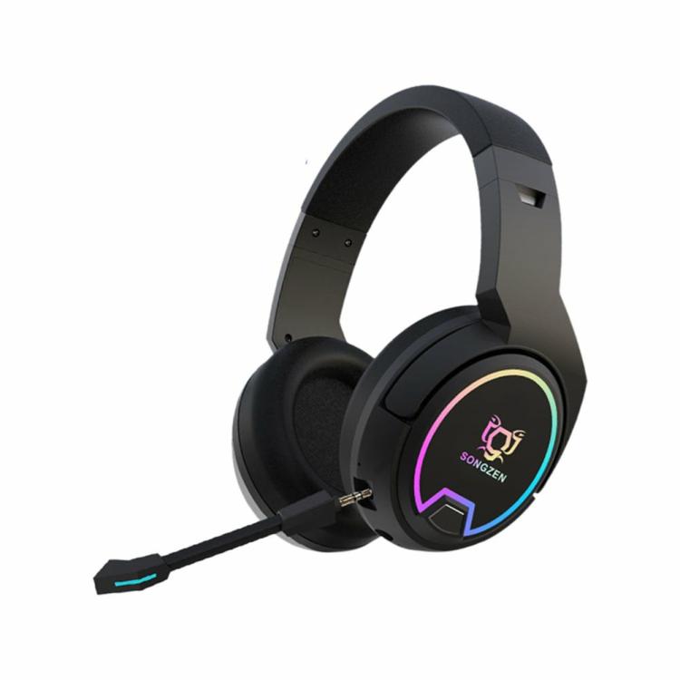 Earphone & Headphone |   RGB Noise Cancelling Deep Bass Bluetooth-compatible 5.0 Over Ear Gaming Headet Audio & Video Earphone & Headphone