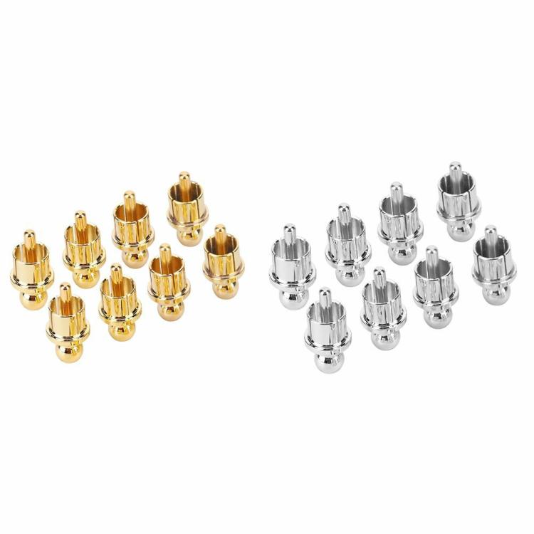 Speakers & Radio |   1/8 Pcs Gold/Rhodium Plated RCA Protector Caps Noise Stopper Copper Cap Dust Cap Audio & Video Gold/Silver